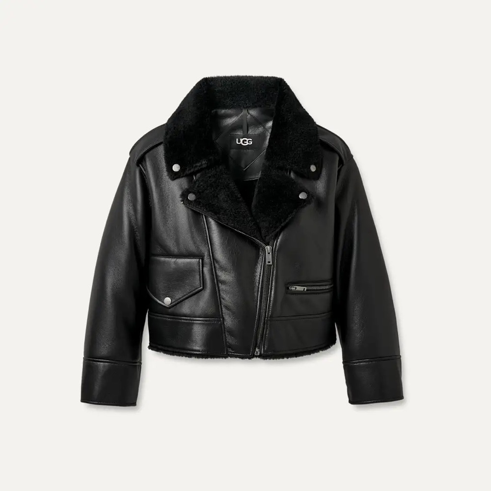 UGG Women’s Black Faux Leather Coat